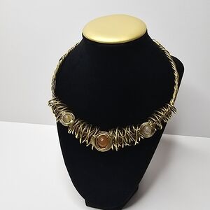Unique Wired Intricate Necklace With Stones